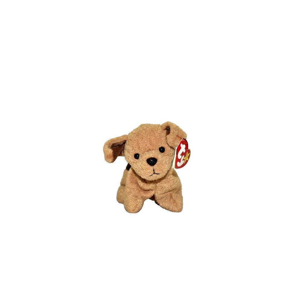 TY Beanie Babies Tuffy Dog Plush 1996 Brown Puppy w Tag Vintage